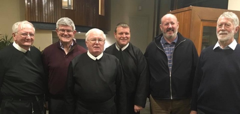 The newly elected Leadership Team at the 2019 Chapter held in Dromantine Conference Centre. Fr. Brendan Callanan CSsR, Fr. Ciaran O'Callaghan (Vicar Provincial and First Consultor), Fr. Dan Baragry (Provincial), Fr. Brian Nolan CSsR, Fr. Gerry O'Connor CSsR (Second Consultor) and Fr. Patrick O'Keeffe CSsR.  May God bless them and guide them in their work over the next four years.